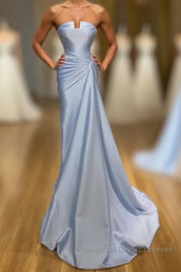 Amazing Long Blue Mermaid Graduation Dresses Fabulous Sleeveless Semi Formal Prom Dresses